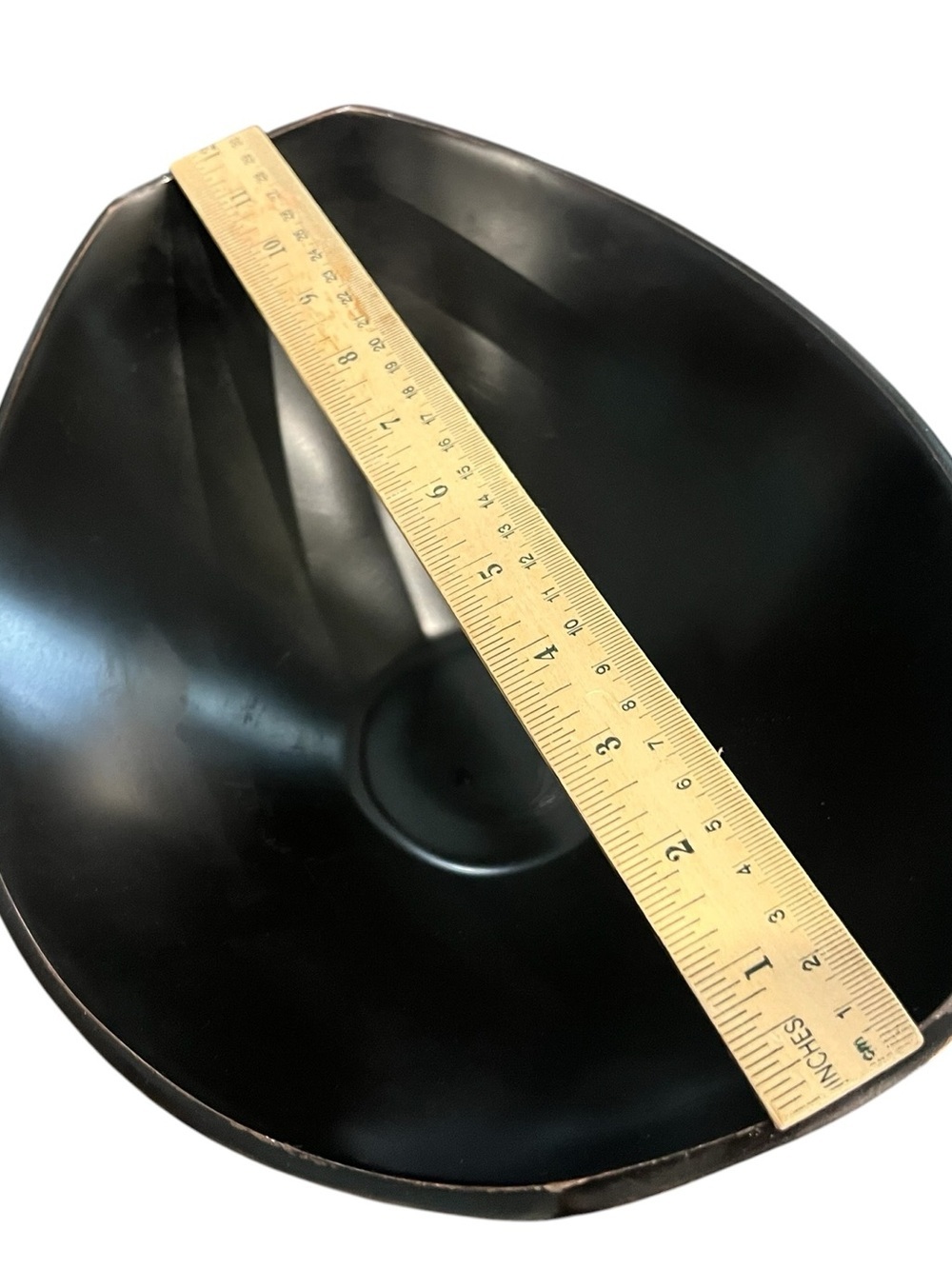 Mid Century Modern MCM Dansk Black Metal Fruit Serving Bowl 12” - Picture 5 of 10